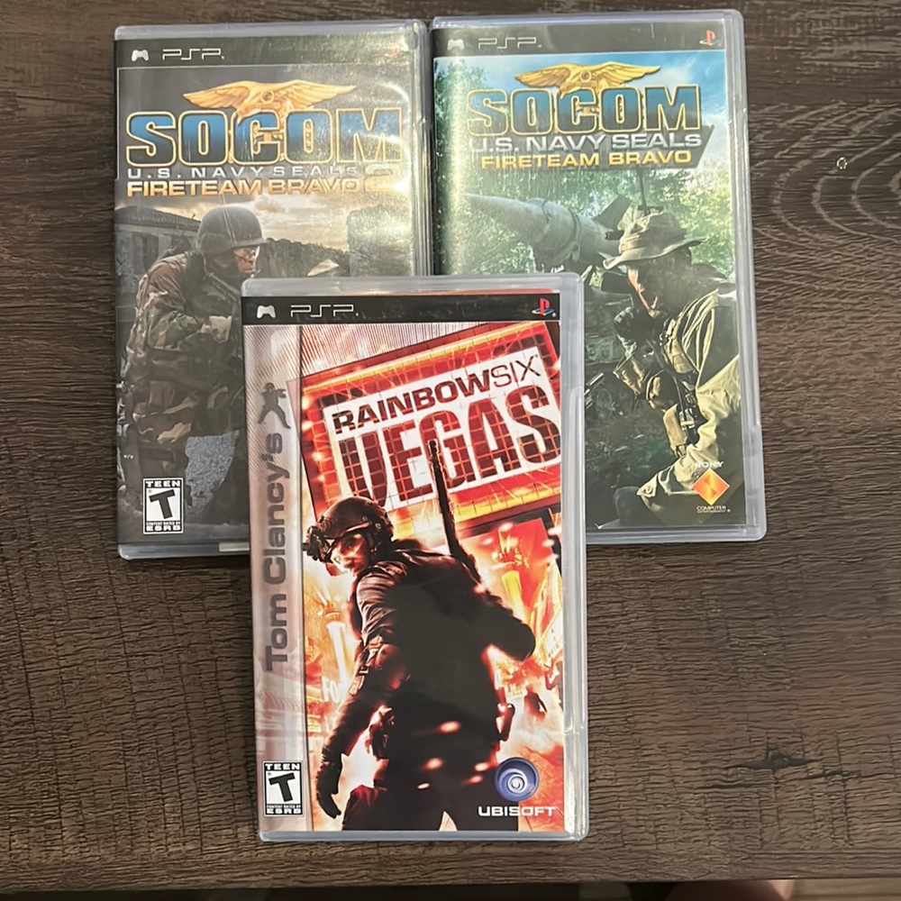 PSP socom and rainbow six Vegas